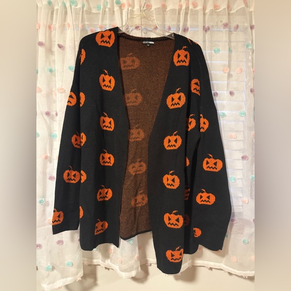 Halloween Pumpkin Cardigan - Picture 1 of 4